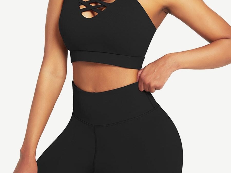 Black Adjustable High-Waist Active Set