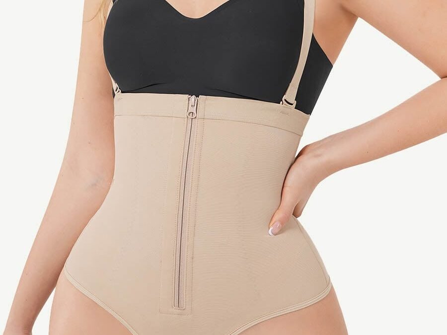 Curvy Confidence High-Waist Bodysuit Thong with Straps