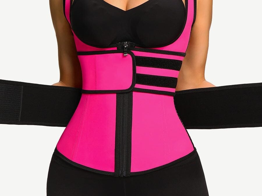 Premium Pink Double-Belt Compression Vest