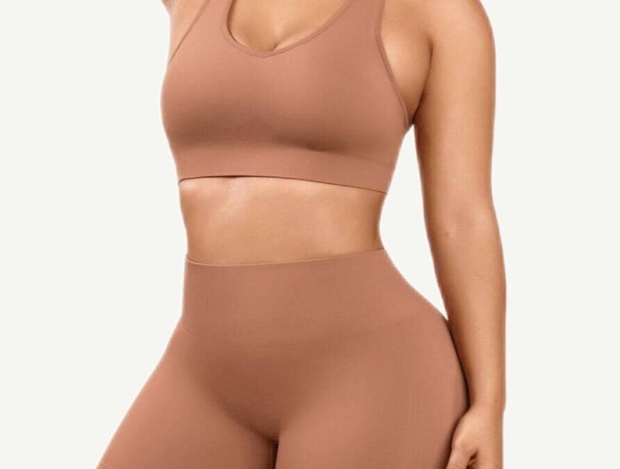 Eco Luxe V-Neck Sports Biker Set