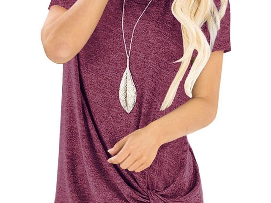 Chic Hip-Length Pink Lounge Tee