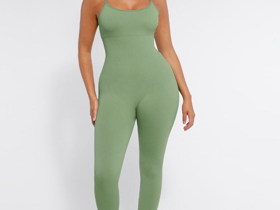 High-Stretch Sling Control Jumpsuit with Removable Pads