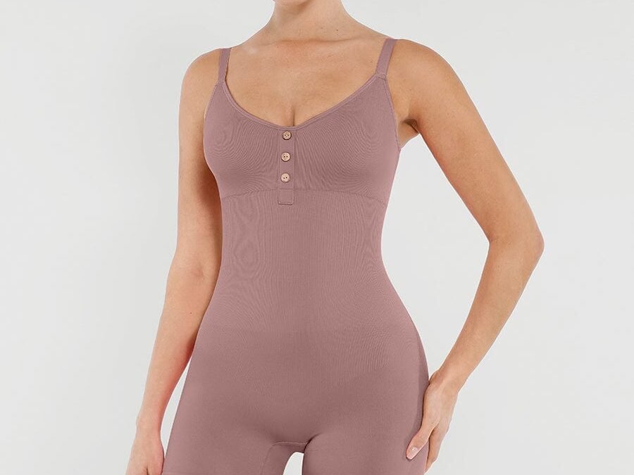 Mocha Mousse Sculpt & Lift Active Jumpsuit