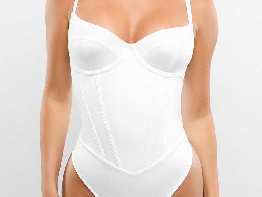 Curve Contour Corset Thong Bodysuit