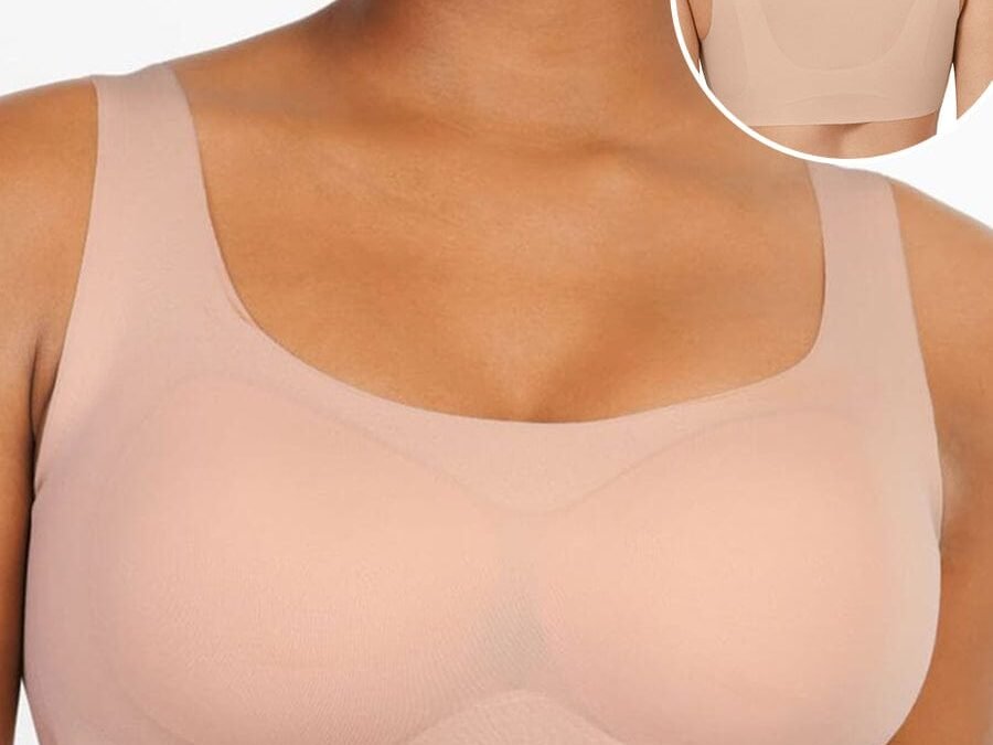 Comfort-Support Wireless Bra with Adhesive Design