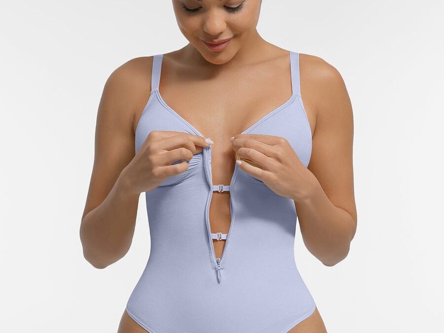 Plunge Neckline Sculpting Bodysuit