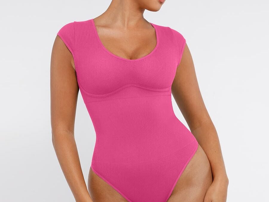 Deep V Body-Sculpting Thong Bodysuit