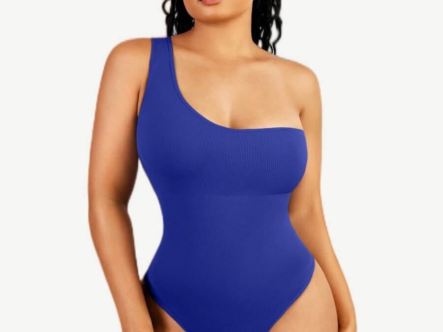 Curve-Hugging One-Shoulder Shaping Bodysuit