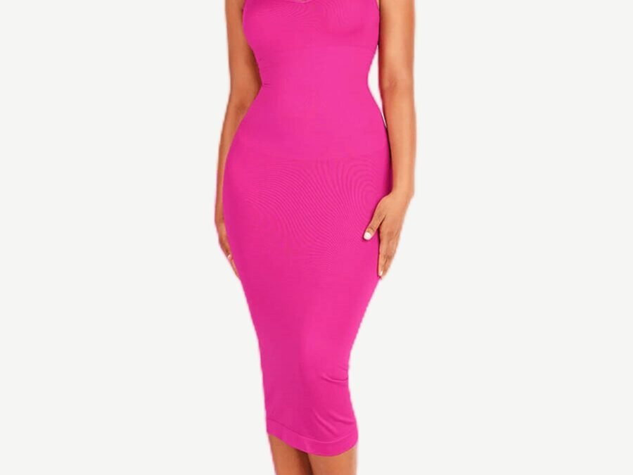 Eco-Chic V-Neck Shaper Dress