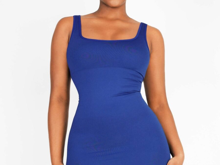 Eco Chic Square-Neck Contour Dress