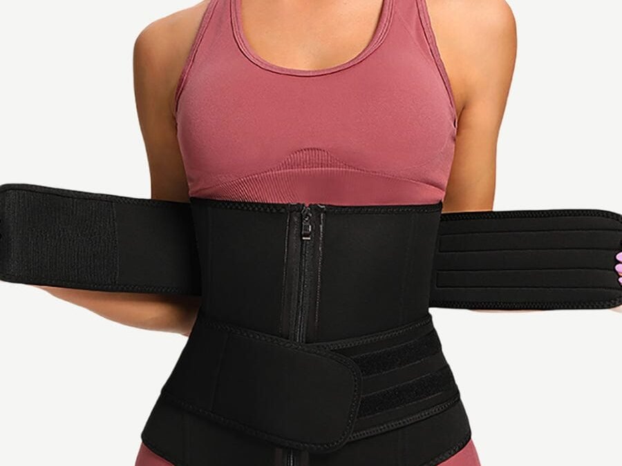 Plus Size Black Neoprene Athletic Waist Trainer