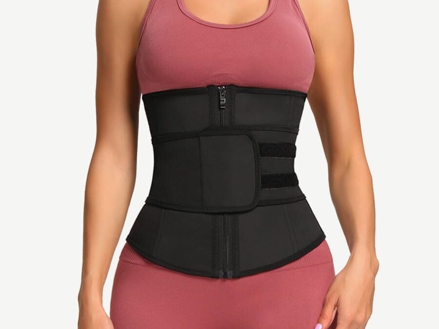 Premium Latex Zip Waist Trainer with Adjustable Belt