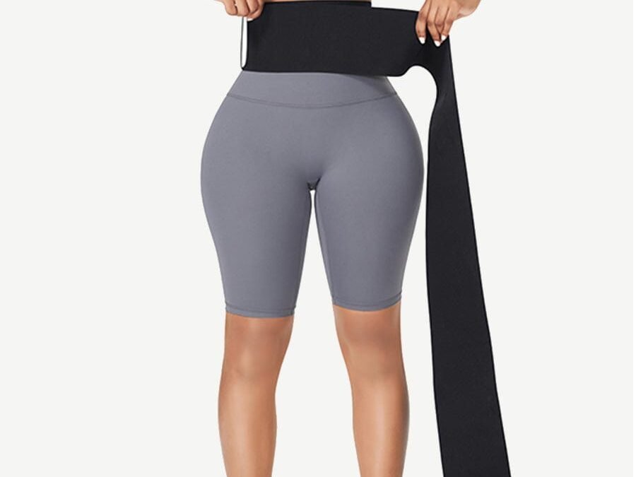 Black Latex Adjustable Tummy Wrap