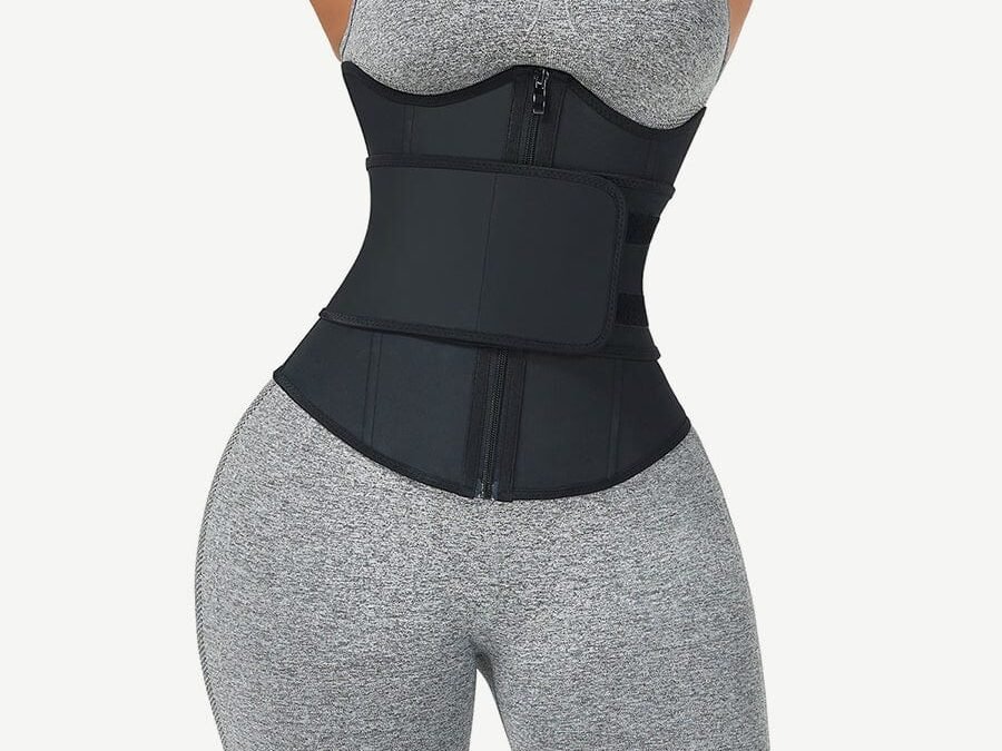 Black Contour Waist Trainer with Bust-Lift