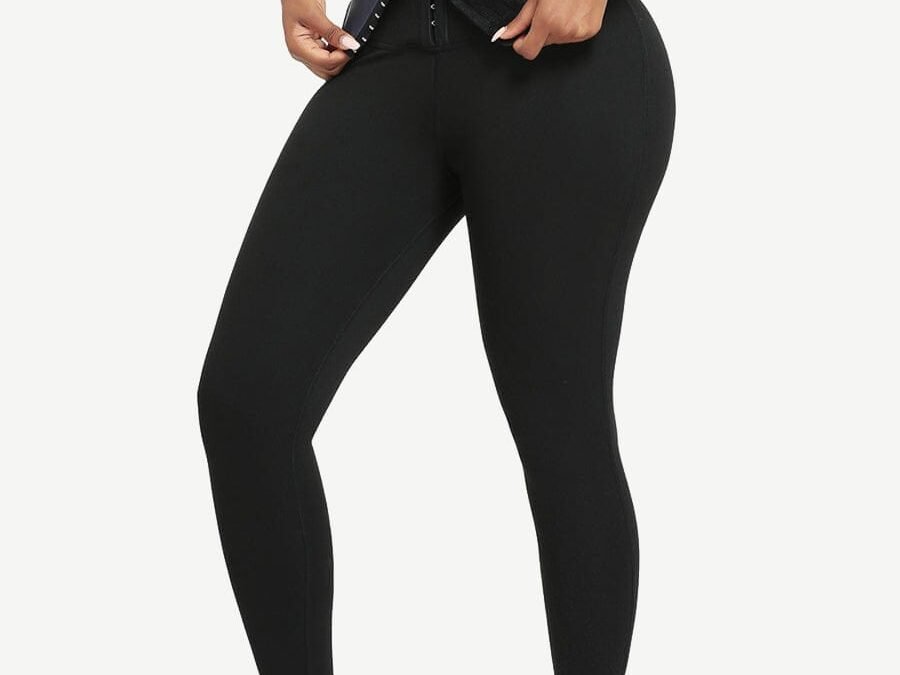 Dark Blue Neoprene Sculpting Leggings
