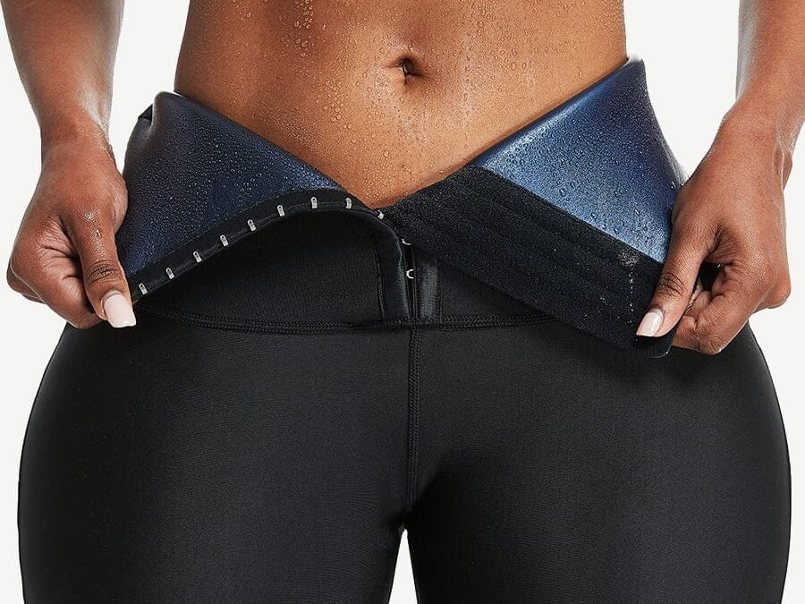 Blue Neoprene Shaping Shorts with Adjustable Closure